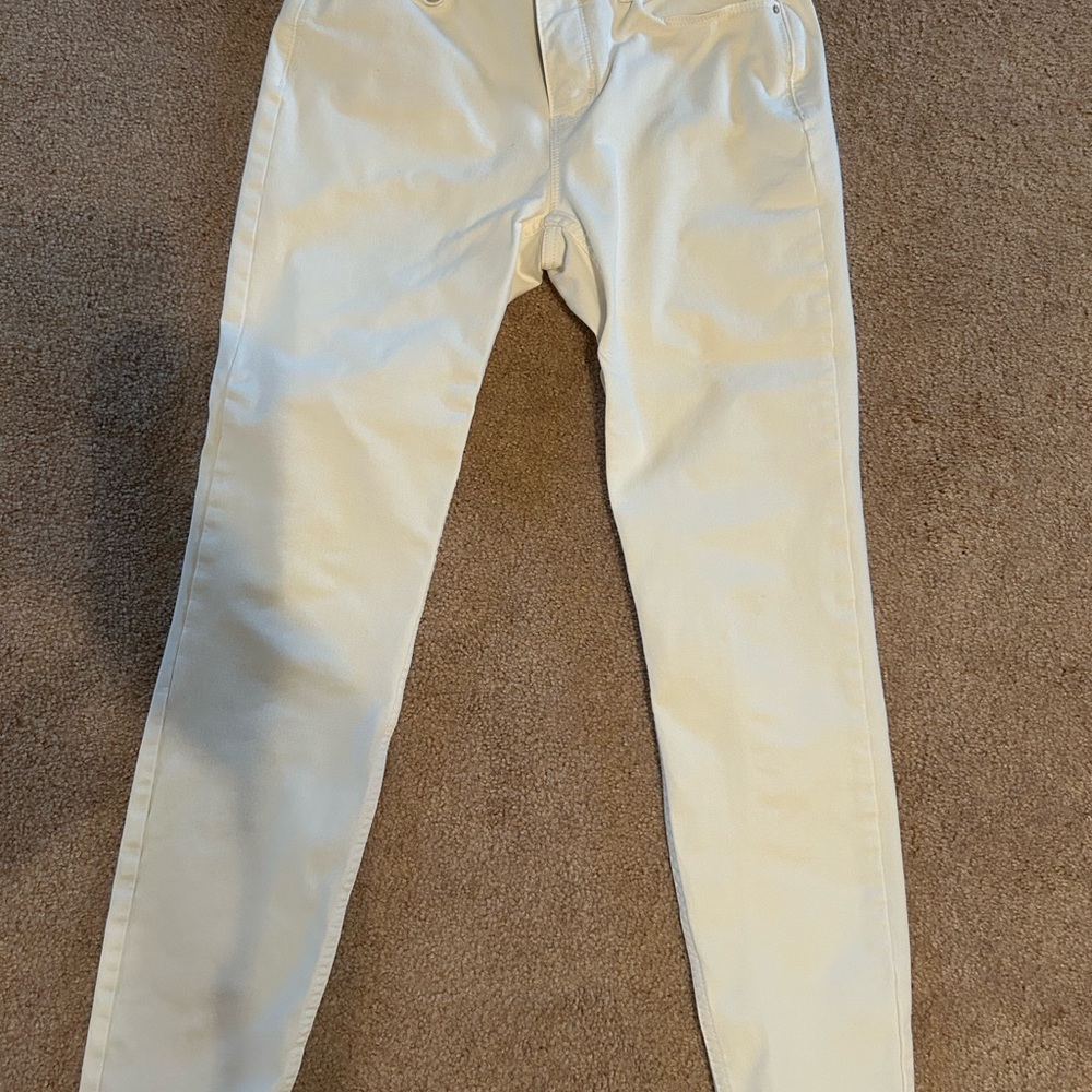 White House Black Market White High-Rise Skinny Jeans